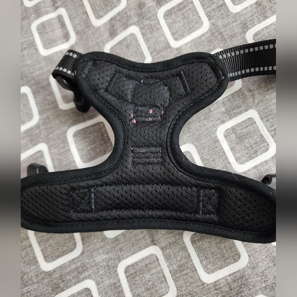 NEW PoyPet Adjustable Reflective No-Pull Dog Harness Medium Pink Black - Picture 11 of 15